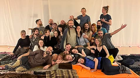 The photo of Jakub Mroz at SacredDance workshop in Poland.